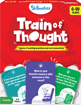 Skillmatics Card Game-Train Of Thought, Family Connection & Conversation Starter For Ages 6+(Red)