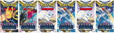 WOYR 6 Set (48 Card) Pokemon Sword and Shield Silver Tempest Booster Card Games(Multicolor)