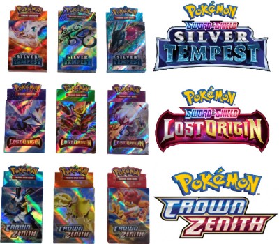 CrazyBuy Pokemon Shield & Sword Latest Edition Epic Cards V,VMAX,GX, & Basic Card(9 pack)(Multicolor)