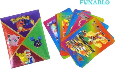FUNABLO 10 Pcs Rare Rainbow Foil Cards Pokermen Deck Box, Best Gift for Collectors(Rainbow)