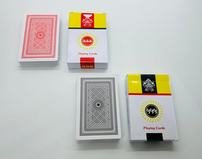 wizerdy 555 Mark Card Deck Set of 2 (Red & Black)(RED & BLACK)