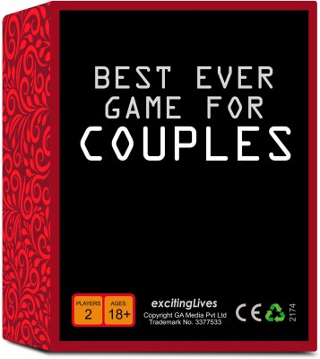 Exciting Lives Best Ever Card Game for Couples-Conversation Starters Pack(Red)