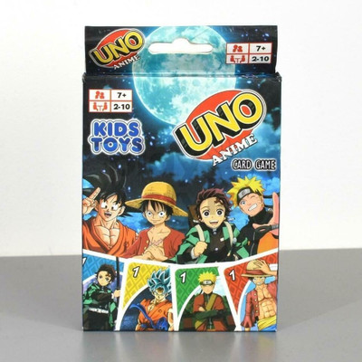 WOYR UNO Anime Paper Playing Cards| 112 Goku UNO Card Game with Special Rule(Multicolor)