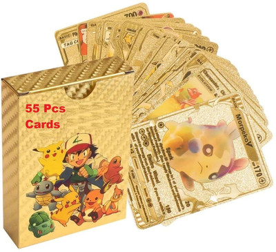 BHAGIRATHI MALL 55 PCS Gold Foil Card Assorted Cards TCG Deck Box - V Series Cards Vmax(Multicolor)