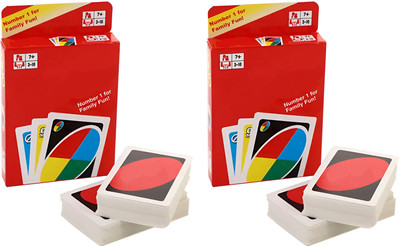 Aseenaa Playing Cards Premium Solid Paper Cards Combo of UNO For Kids & Family-Pack Of 2(Multicolor)