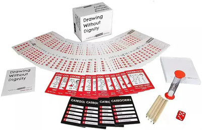 Zuuluzrs A Twisted Funny Adult Version of The Classic Drawing Without Dignity Party Game(White)