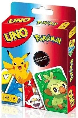 TMA ENTERPRISE UNO Pokémon Edition – Fun Card Game for Kids & Fans(Multicolor)