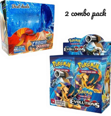 Bestdeals Pokemon cards 57 vmax Gx ev cards high hp rare cards booster pack(Multicolor)