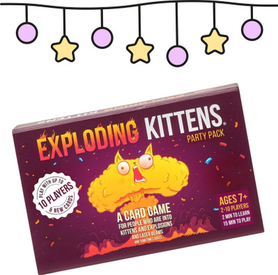 Zuuluzrs Exploding Kittens Card Game Party Pack for Family Friendly Party Games(Purple)
