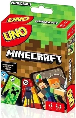 Gift Collection Premium Quality UNO Minecraft Card Game for kids and family Fun Game Mine Craft(Multicolor)