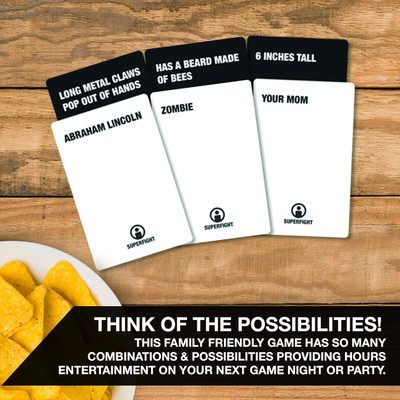 Zuuluzrs Superfight Card - The Family Friendly Game That Provide Hours Of Entertainment(Black)
