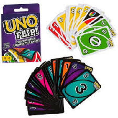 Cheriks Flip Card Game, Double-Sided Cards, Family Card Game for 2-10 Players(Multicolor)