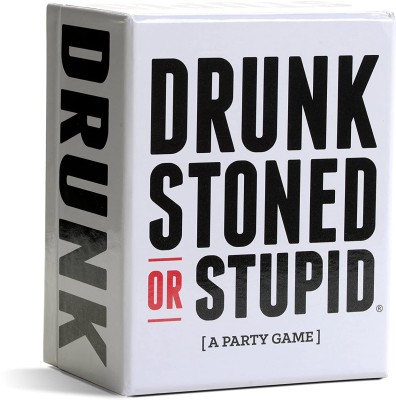 AweStuffs Drunk Stoned or Stupid Party Game Adult Humor Card Games(White)