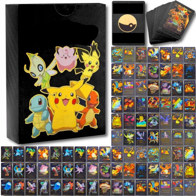 CrazyBuy Waterproof 55pcs Playing Cards Black Foil Card Box V Series max Gx Ex Cards(Black)