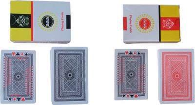 R.s.Magic Tricks Deluxe 555 Marked Deck Cheating Playing Cards (Pack of 2) Red & Black Card Magic(Black, Red)