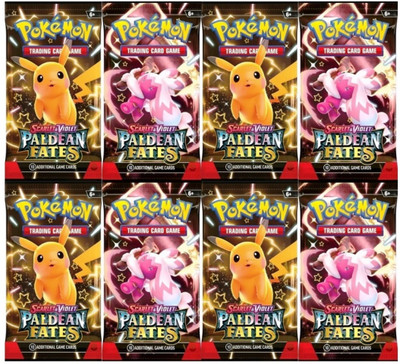 Gift Collection 64 PCS Of Scarlet & Violet Paldean Fates Super Rare Booster Playing Cards Game(Multicolor)