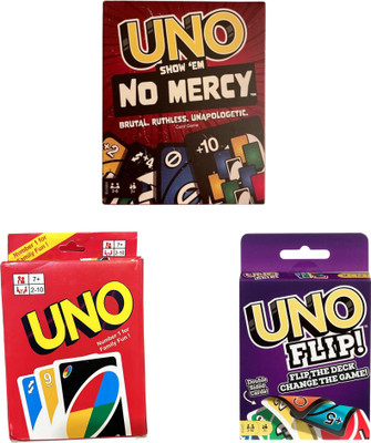 Nilika Enterprises UNO Ultimate 3-in-1 Power Pack | UNO No Mercy + UNO Flip + UNO Classic(Multicolor)