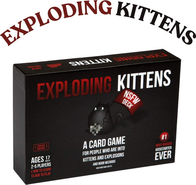 Zuuluzrs Premium Board Games for Adults Exploding Kittens NSFW Edition Card Game(Black)