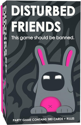 Zuuluzrs Disturbed Friends Card Party Games Contains 380 Cards + Rules(Black)