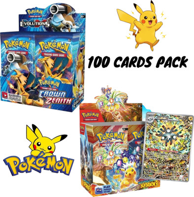 Bestdeals New pokemon cards rare high hp 12 pack 96 silver tempest cards box set deck(Multicolor)