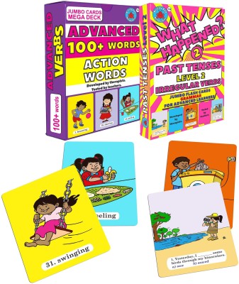 Brainy Bug Resources 100+ Action Words and 30 Action Words in Past Tenses Level 2(Multicolor)