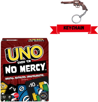 amgo UNO Cards - No Mercy Edition | Ultimate Fun & Savage Twists!(Maroon)