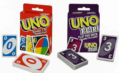 Sitrus UNO Original vs UNO Flip Card Games Classic Colour & Number Matching(Combo of 2)(Multicolor)