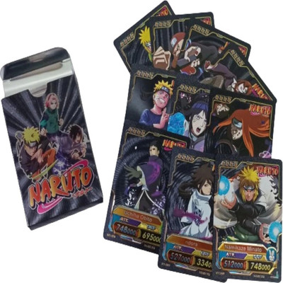 SHUANG YOU NARUTO 55 Card BLACK Colour, Shinening And Waterproof, Card Game For Kids(Black)