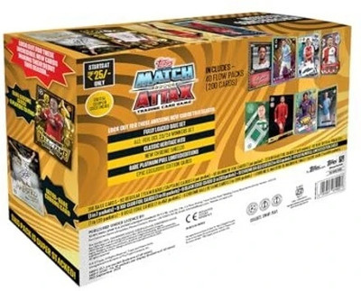 TOPPS ATTAX UEFA Champion League Match Attax 24/25 Football Card Game Flow Pack of 40(Multicolor)