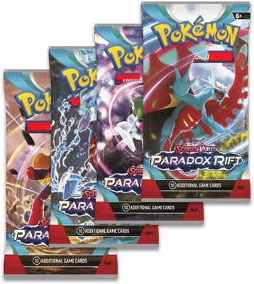 CrazyBuy Pokeémon Trading Card New Series: Scarlet & Violet—Paradox Rift 4p Booster Pack(Multicolor)