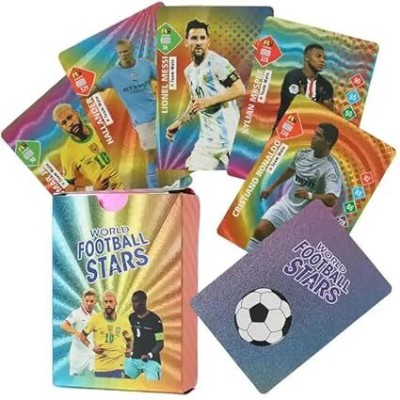 CrazyBuy Premium Metal Football Cards 2023-24 Edition 55 Pcs Legend Cards World Cup Cards(Multicolor)