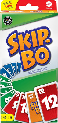 GKNEX new skip bo card game fun for family and kids age 7Y+ 2-6 players (162 cards)(Multicolor)