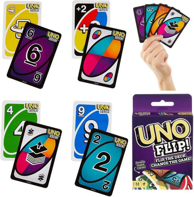 Bestie Toys UNO FLIP CARD GAME PARTY FUN GAME (112 CARDS)(Multicolor)