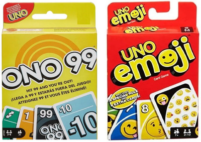 TMA ENTERPRISE ONO 99 + UNO Emoji Card Game Combo(Multicolor)