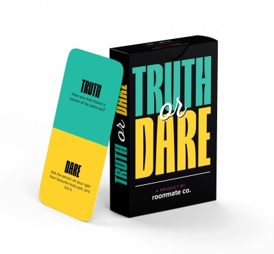 ROOMMATE CO. Truth or Dare- The Ultimate Party Card Game| Hilariously, Twisted & Fun(Black)