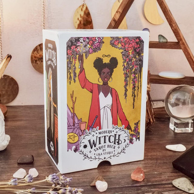 Honch 78 Pieces The Modern Witch Tarot Cards Decks for Beginners With Guide Book(Multicolor)