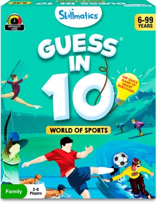 Skillmatics Card Game - Guess in 10 Sports, Educational Toys, Gifts for Kids Ages 6, 7, 8, 9(Blue)