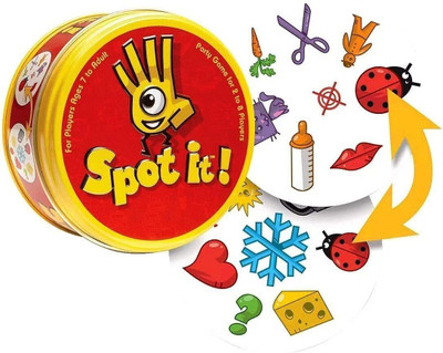 Pluspicks Double Spot It Classic Board Game Card Game Fun Educational Toys for kids(Multicolor)
