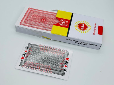 A SARKAR MAGIC WORLD 555 Mark Playing Card Deck (RED) / 555 Marked Playing Card Magic(Red)