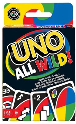 Gift Collection Premium Quality UNO All Wild Cards Game for kids and family Fun Card Game(Multicolor)