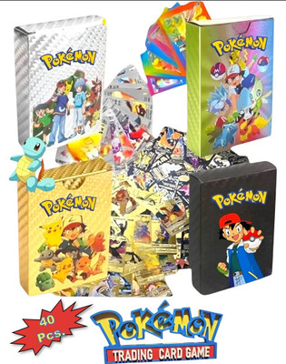 ToyShaala 's POKEMON PLAYING CARDS PACK OF 40 (10 Golden, 10 Black, 10 Silver, 10 Rambow)(GOLDEN, Black, Silver, RAINBOW)
