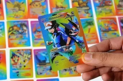 CrazyBuy Waterproof 55pcs Pokemon TCG Rainbow Card Box V Series Gx Ex New Addition(rainbow)