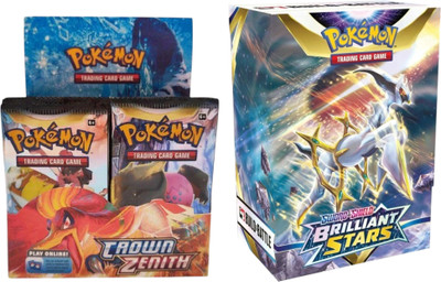 Bestdeals Latest pokemon cards rare high hp 12 pack 96 silver tempest cards box set deck(Multicolor)