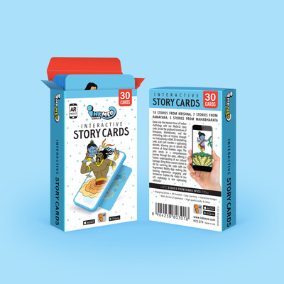 Inkmeo Krishna Interactive Story Cards | AR Enabled(Blue)