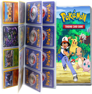 Toyzzilla Empty Card Binder for Poke-Moon, 4 Pocket and 26 Pages for Kids(Multicolor)