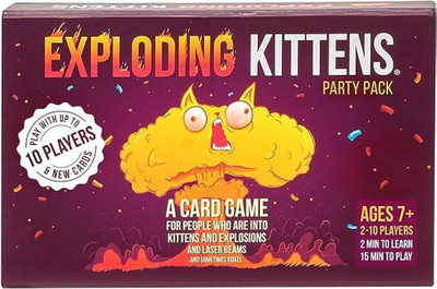 Magnemite Exploding Kittens Party Pack Card Game for Kids, Teens & Adults(Purple)