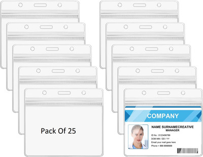 SHINING ZON 10 Card Holder(Set of 25, White)
