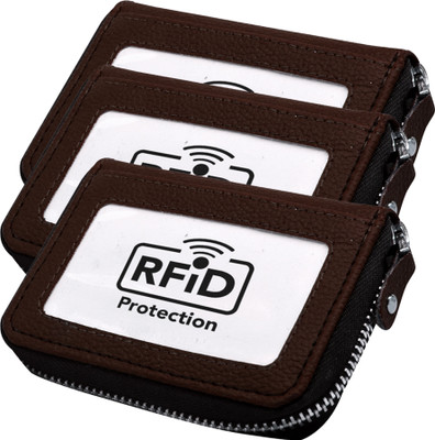 GREEN DRAGONFLY® 10 Card Holder(Set of 3, Brown)