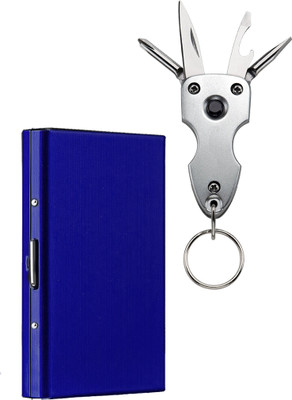 Encelade 6 Card Holder(Set of 2, Blue, Silver)