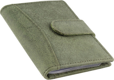 Jungler Real leather Credit Card Holder Business Card Book Visiting Card Holder Business Card Folder, Visiting Cards Identity Card Storage - Genuine Leather 20 Card Holder(Set of 1, Green)